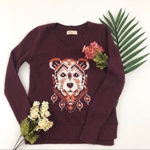 hollister bear vneck sweater